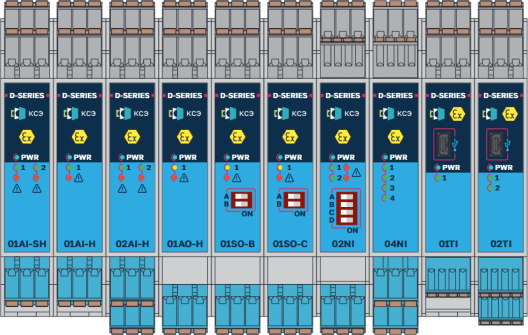 Изолирующие барьеры искрозащиты для установки на din-рейку D-серии